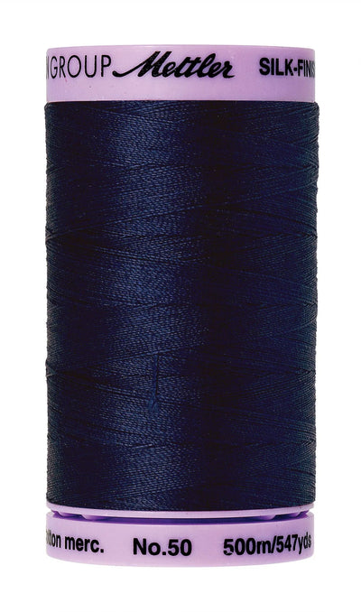 Mettler Silk-Finish 50wt Fil Coton Uni 547 vg/500M Marine