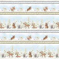 Trésors intemporels - Jour de neige - Bordure de lapins