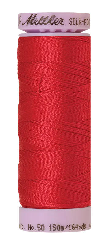 Fil de coton uni Mettler Silk-finish 50wt 164 vg/150 m Poinsettia