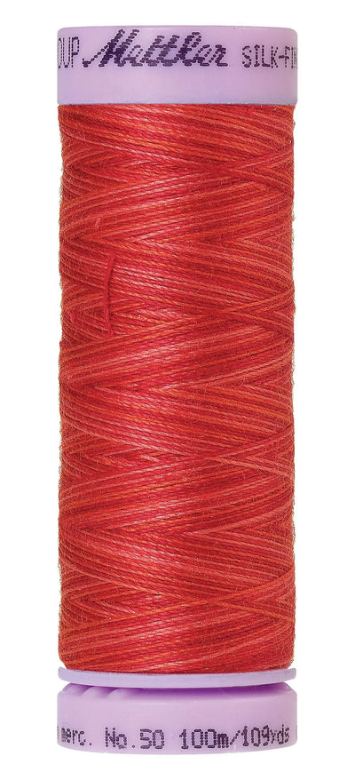 Fil de coton Mettler Silk-Finish 50wt Variegated 109 vg/100 m Fraise