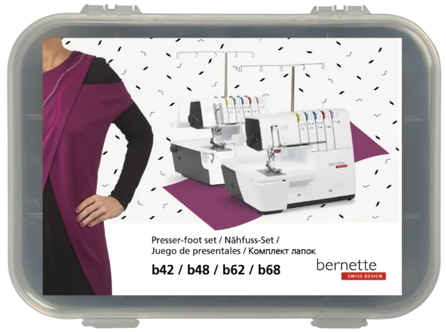 Bernette Serger 7 Pack Presser Foot Set fits  b42 / b48 / b62 / b68