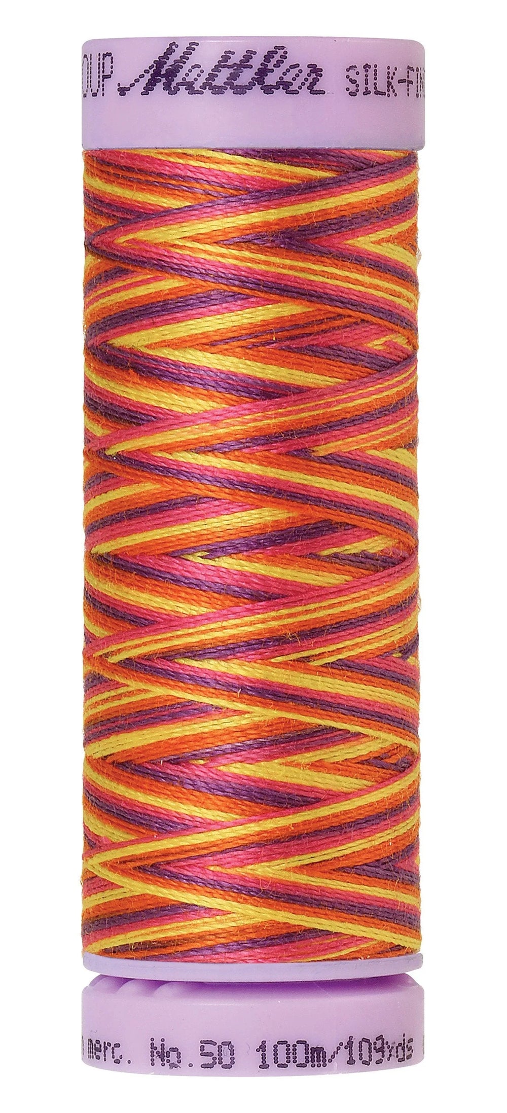 Fil de coton Mettler Silk-Finish 50wt Variegated 109 verges/100 m Mélange Smiley