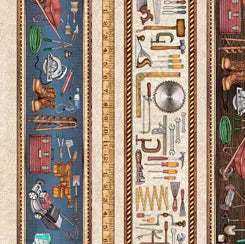 Tissu QT Fabrics A Little Handy - Bordure d'outils