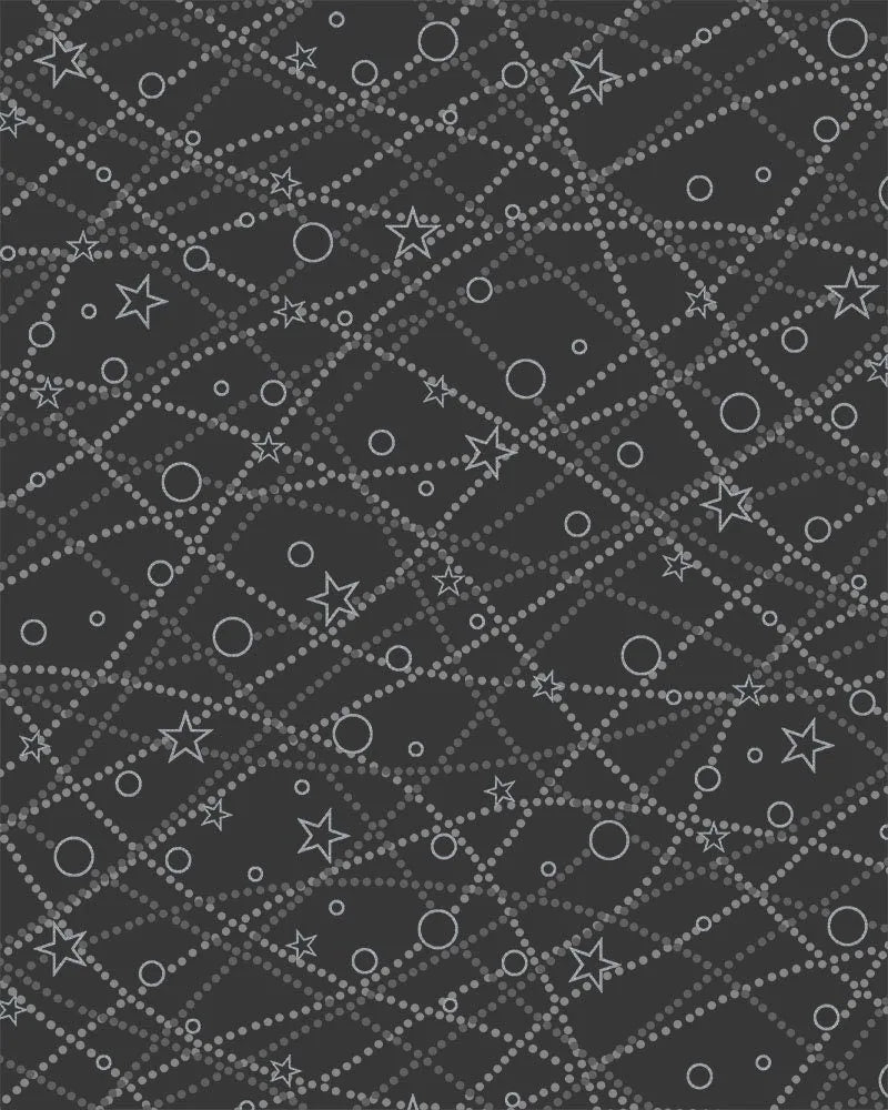 Stof It's Snowflake - Cercles.Étoiles avec Accents Métalliques - 4597-016