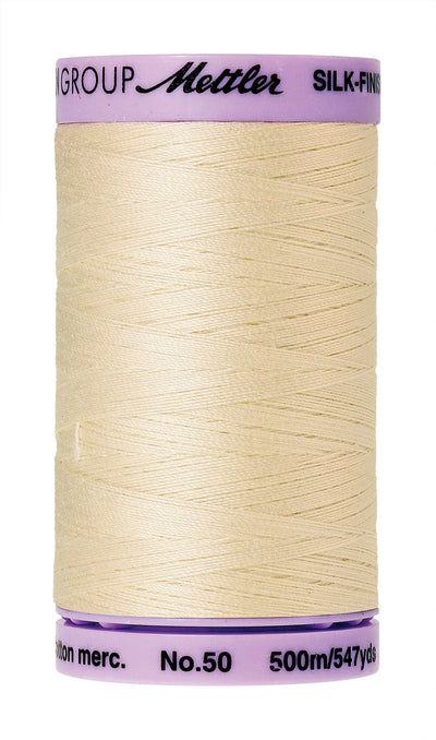 Fil de coton uni Mettler Silk-Finish 50wt 547yd/500M Muslin