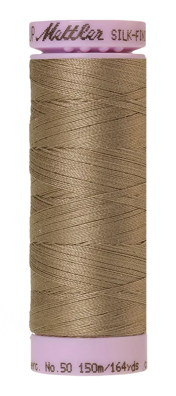 Fil de coton uni Mettler Silk-finish 50wt 164 vg/150 m kaki