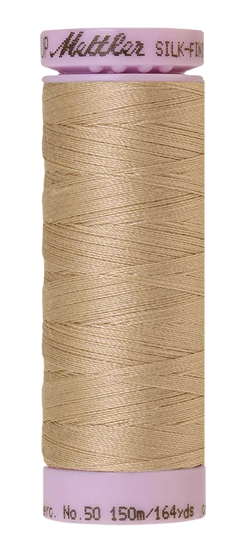 Mettler Silk-finish 50wt Solid Cotton Thread 164yd/150m Straw