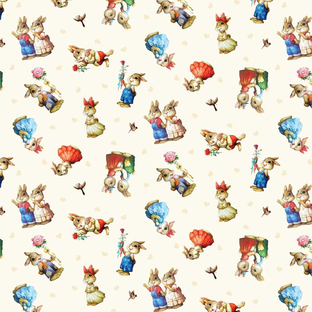 Elizabeth's Studio - Je t'aime - Lapins en folie -27002Crème