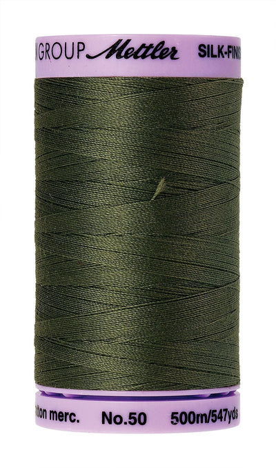 Mettler Silk-Finish 50wt Solid Cotton Thread 547yd/500M Burnt Olive