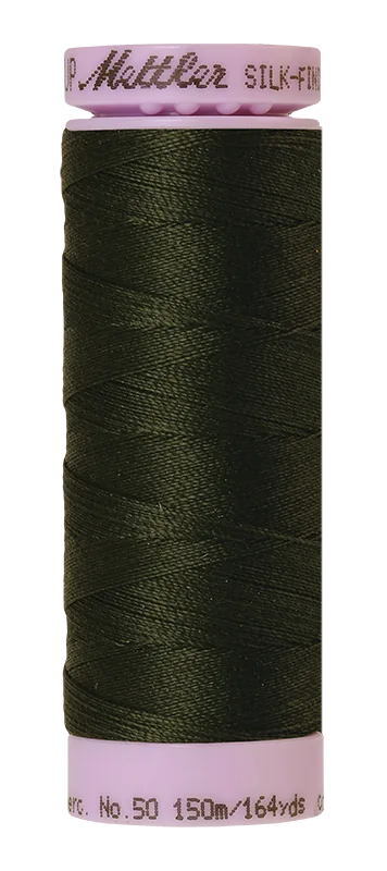 Mettler Silk-finish 50wt Solid Cotton Thread 164yd/150m Holly Green