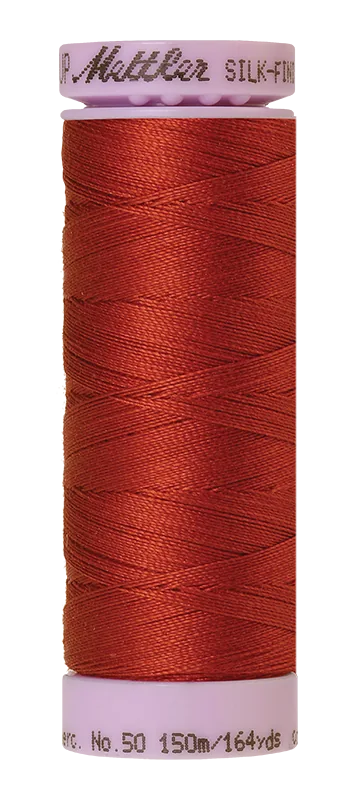 Mettler Silk-finish 50wt Solid Cotton Thread 164yd/150m Brick