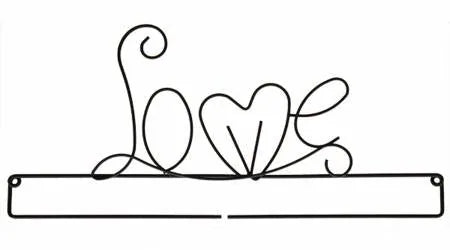12"- Love - Split Bottom Holder -Gray