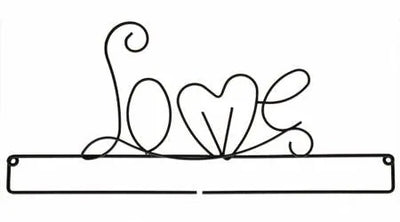 12 po - Amour - Support à fente inférieure - Gris