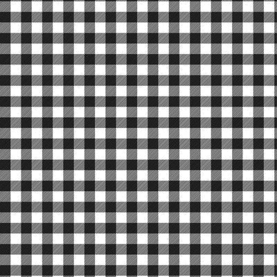 Essentiels de Wilmington Prints - Carreaux de buffle - Blanc/Noir