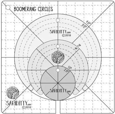 Règle à long bras - Ensemble 4 pièces Boomerang et Cercles - Sariditty