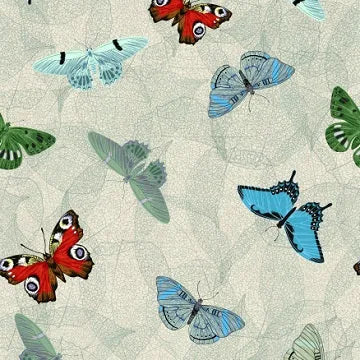 My Flutter By par Stof - Papillons en vol – Gris 4501-420
