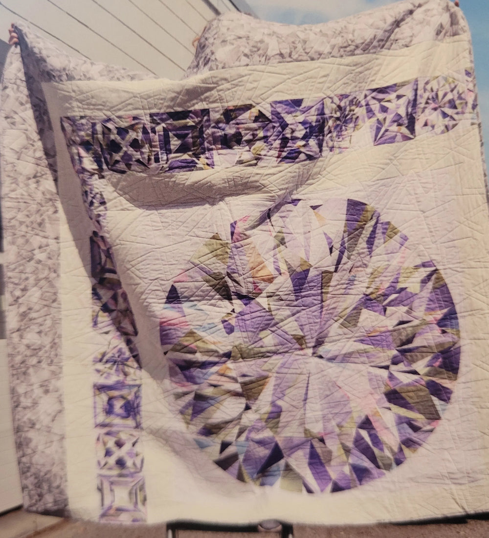 Store Sample- Lap Quilt- Purple & Green Gem