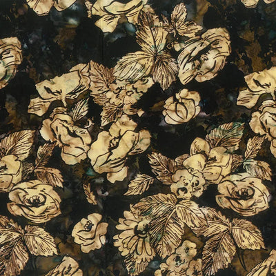 Banyan Batiks - Flower Petals - Large Floral Soot - 80760-98