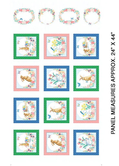 Bunnies & Blossons Block Panel