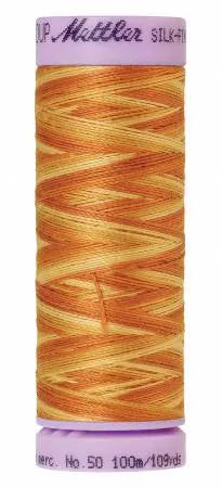 Fil de coton Mettler Silk-Finish 50wt Varié 109 vg/100 m Crinière de lion