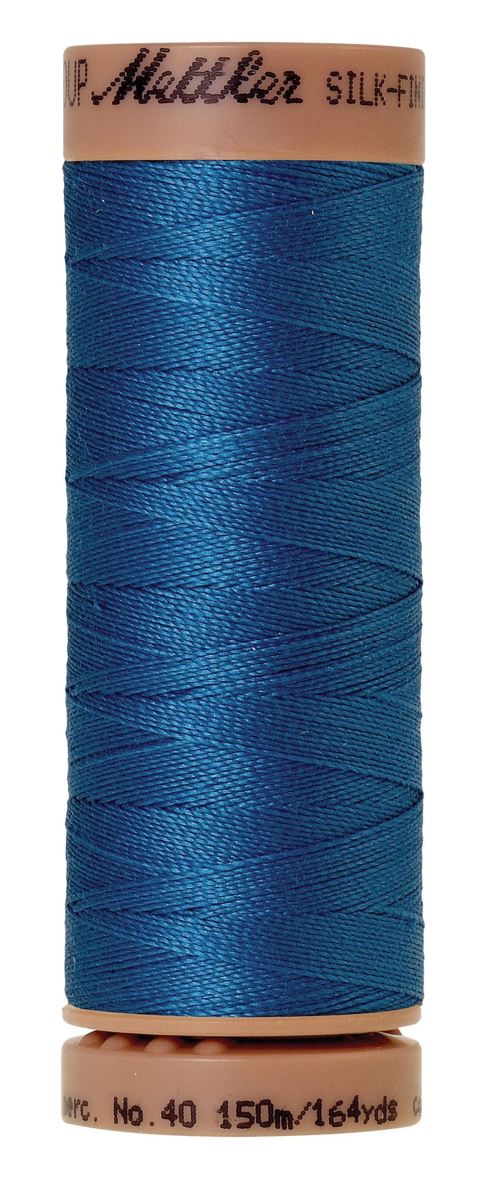 Mettler Fil Coton Finition Soie 40wt 164 vg/150 m Bleu Méditerranéen