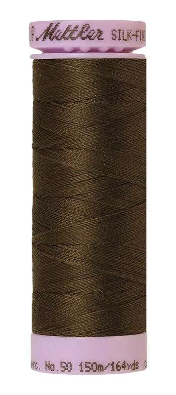 Mettler Silk-finish 50wt Fil 100% Coton Uni 164 vg/150 m Olive