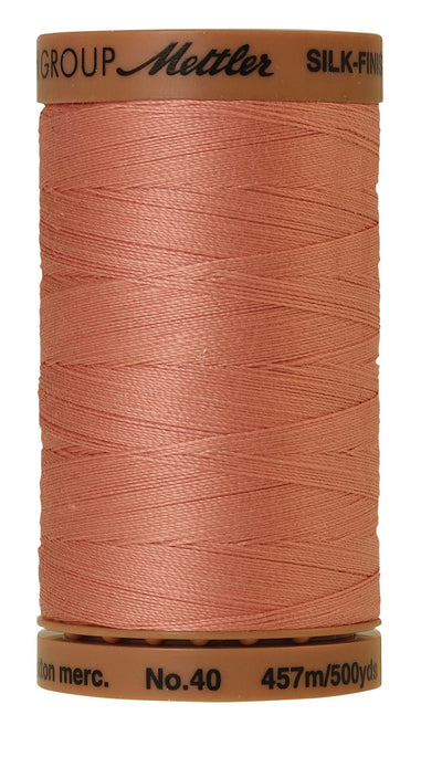 Mettler Fil Coton Finition Soie 40wt Uni 500 verges/457 m Rose Antique