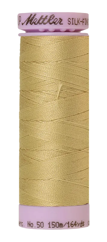 Fil de coton uni Mettler Silk-finish 50wt 164 vg/150 m Nouveau blé