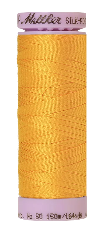 Mettler Silk-finish 50wt Solid Cotton Thread 164yd/150m Citrus