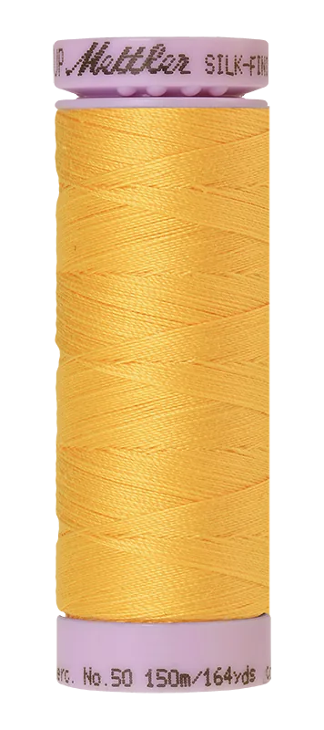 Fil de coton uni Mettler Silk-finish 50wt 164 vg/150 m Soleil d'été