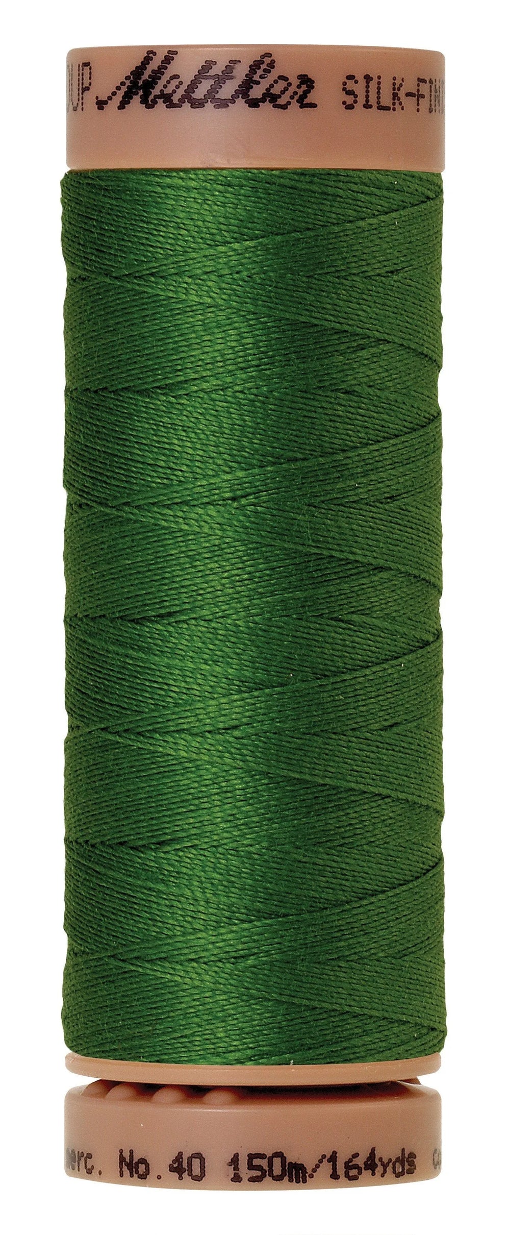 Fil de coton uni Mettler Silk-Finish 40wt 164 vg/150 m Vert forêt