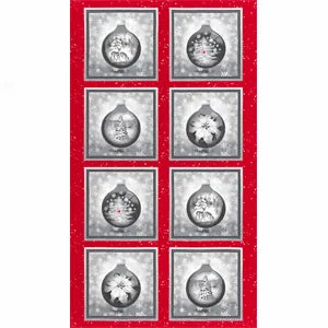 Robert Kaufman - Winter's Grandeur #8 Ornaments Panel - Bruce Park
