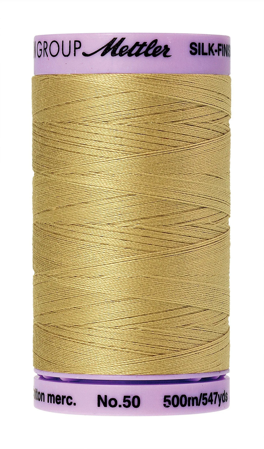 Mettler  Silk-Finish 50wt Solid Cotton Thread 547yd/500M New Wheat