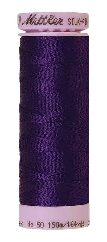 Fil de coton uni Mettler Silk-finish 50wt 164 vg/150 m Mauve profond