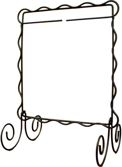 Support de table simple festonné de 6 po x 6 po - Charbon