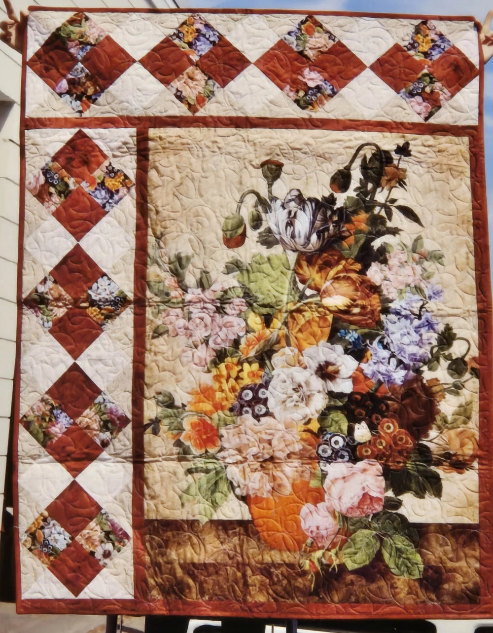 Store Sample- Lap Quilt- Floral Panel