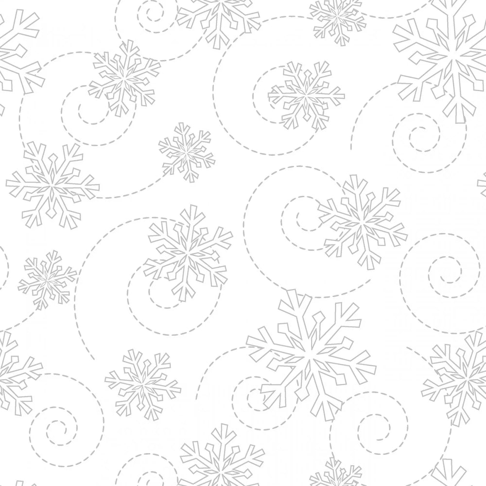 Motifs de flocons de neige blancs sur blanc de Maywood Studios
