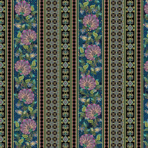 Shangri La par Painted Sky Studio - Rayures Noir/Multicolore