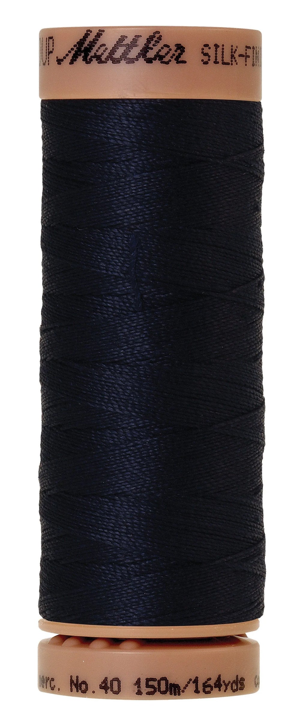 Mettler Silk-Finish 40wt Solid Cotton Thread 164yd/150M Dark Blue