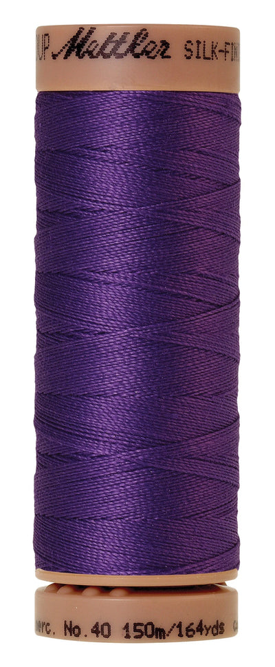 Fil de coton uni Mettler Silk-Finish 40wt 164 vg/150 m Bleu Iris