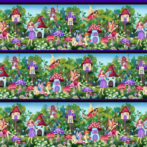 Down the Fairy Path - Grande Bordure à Rayures - 3436-66
