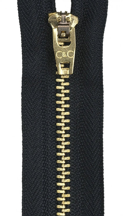 Fermeture éclair pour jeans en métal 9 po