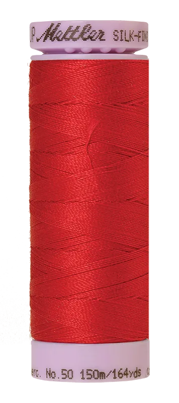 Mettler Silk-finish 50wt Solid Cotton Thread 164yd/150m Wildfire