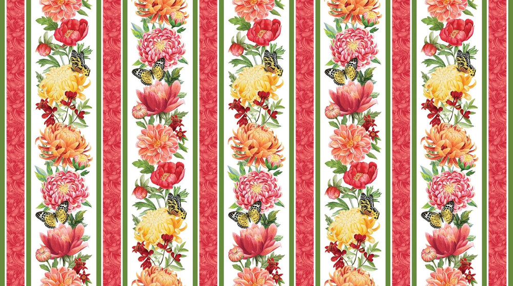 Northcott - Fleur du matin - Rayure de bordure