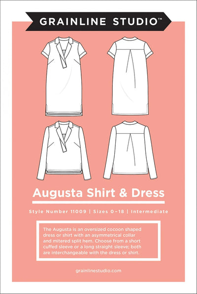 Augusta Chemise et Robe par Grainline Studio - Tailles 0 - 18 Bonnets B - C