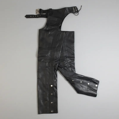 Chaps en cuir avec poche à monnaie pour la route