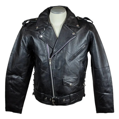 Veste de moto classique en cuir pour hommes "Open Road"