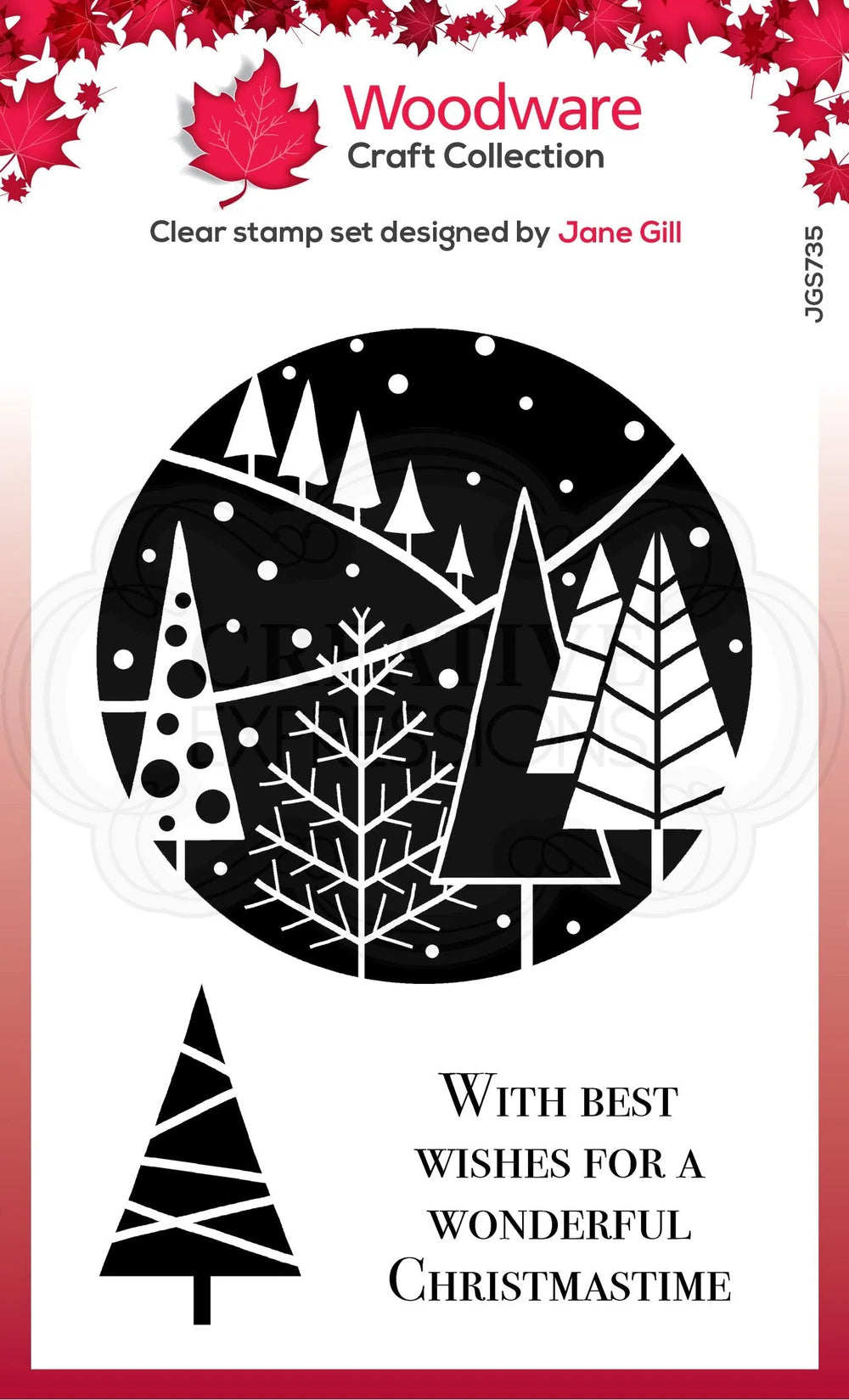 Festive Circle 4 in x 6 in Stamp — Ecstasy Crafts