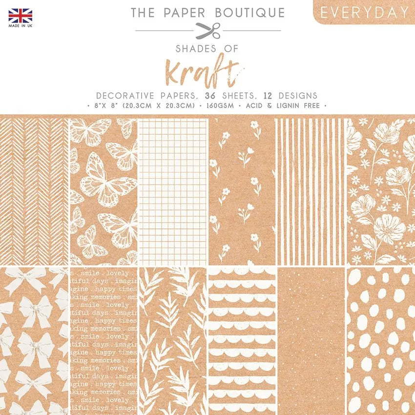 The Paper Boutique Everyday - Shades Of - Kraft 8 in x 8 in Pad — Ecstasy Crafts