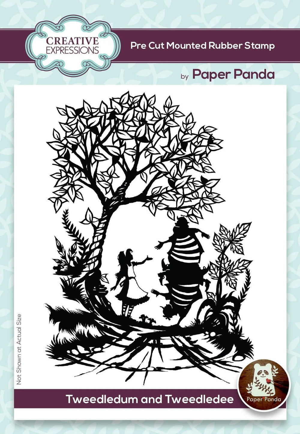 Creative Expressions Paper Panda Tweedledum and Tweedledee Pre Cut Rubber Stamp — Ecstasy Crafts